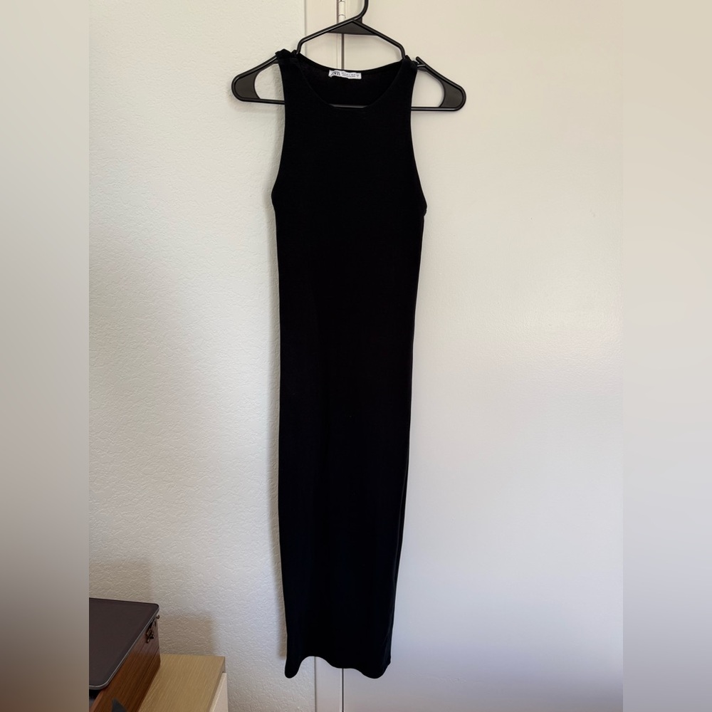 Zara Black Midi Dress Stretch